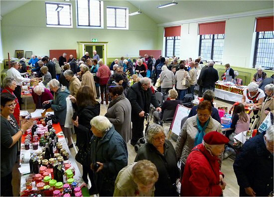 A busy scene at the Christmas Fayre